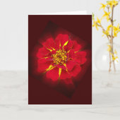 Carte marigold rouge vif (Fleur jaune)