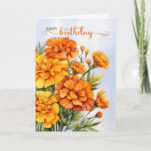 Carte Marigolds pour la saison d'automne Anniversaire (Devant)
