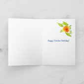 Carte Marigolds Stripes Octobre Anniversaire belle-fille (Intérieur)