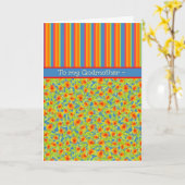 Carte Marigolds Stripes, Octobre Anniversaire pour Godmè (Fleur jaune)