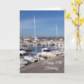 Carte Marina Personnalisée 85e anniversaire (Fleur jaune)