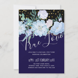 Carte Marine Aqua Blue Floral Budget Mariage
