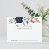 Carte marine baby shower & Blush Words of Wisdom (Debout devant)