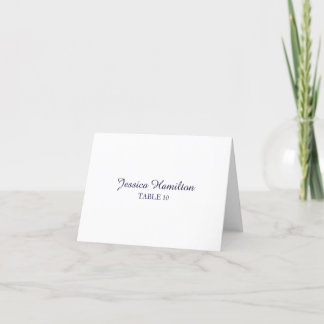 Carte Marine Blue Script Place avec choix de repas
