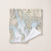 Carte marine de la baie Narragansett 13221 (Gant de toilette)