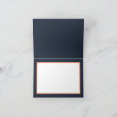 Carte Marine Orange Bouquet Fleurs blanches Joyeux anniv (Intérieur)