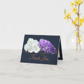 Carte Marine Orange Rose Wisteria Chic Bouquet Merci (Fleur jaune)