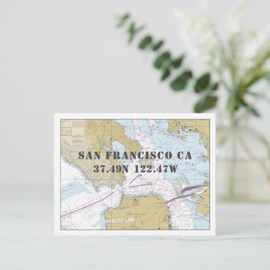 Carte marine San Francisco CA Latitude Longitude (Debout devant)