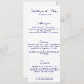 Carte marine traditionnelle de menu (Devant / Derrière)