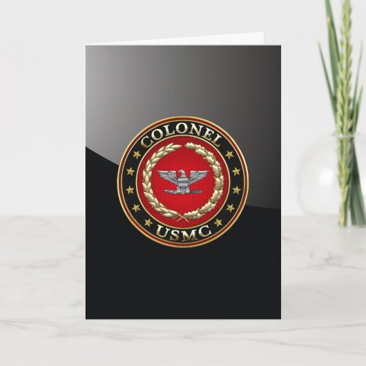 Carte Marines américains : Colonel (Col de l'USMC) [3D] (Devant)