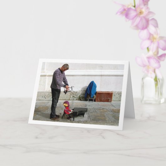 Carte Marionnette de rue en Autriche (Orchidée)