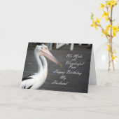 Carte Maris Anniversaire Pélicans (Fleur jaune)