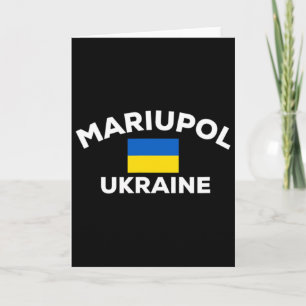 Carte Mariupol Ukraine Drapeau Ukrainien Ville 