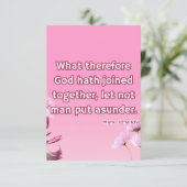 Carte Mark 10:9 KJV Bible Scripture Pic Greeting (Debout devant)