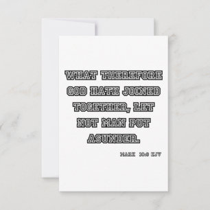 Carte Mark 10:9 KJV Bible Scripture Salutation