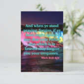 Carte Mark 11:25 KJV Bible Verse Pic Flat Salutation (Debout devant)