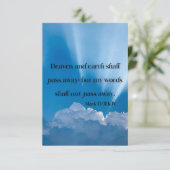 Carte Mark 13:31 KJV Bible Scripture Pic Greeting (Debout devant)