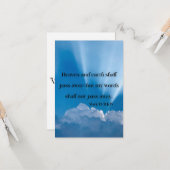 Carte Mark 13:31 KJV Bible Scripture Pic Greeting (Devant/Arrière en situation)