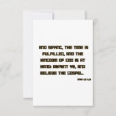 Carte Mark 1:15 KJV Bible Scripture Salutation (Devant)