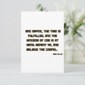 Carte Mark 1:15 KJV Bible Scripture Salutation (Debout devant)