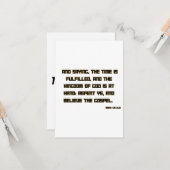 Carte Mark 1:15 KJV Bible Scripture Salutation (Devant/Arrière en situation)