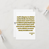Carte Mark 3:24-26 KJV Bible Scripture Salutation (Devant/Arrière en situation)