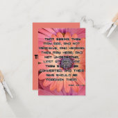 Carte Mark 4:12 KJV Bible Scripture Pic Greeting (Devant/Arrière en situation)