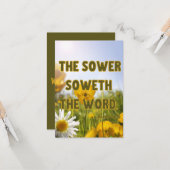 Carte Mark 4:14 KJV Bible Scripture Pic Greeting (Devant/Arrière en situation)