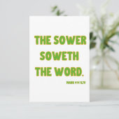 Carte Mark 4:14 KJV Bible Scripture Salutation (Debout devant)