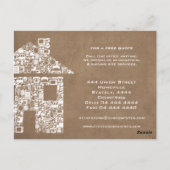 Carte marketing promotionnelle de la Maison d'affa (Dos)