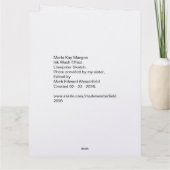 Carte Marla Kay Mangan as Computer Ink Wash (Dos)