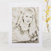 Carte Marla Kay Mangan as Computer Ink Wash (Fleur jaune)