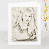 Carte Marla Kay Mangan as Computer Ink Wash (Fleur jaune)