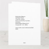 Carte Marla Kay Mangan as Computer Ink Wash (Dos)