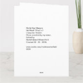 Carte Marla Kay Mangan Computer Sketch Ink Wash 2  (Dos)