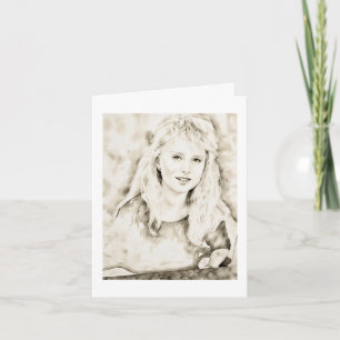 Carte Marla Kay Mangan en lavis d'encre informatique