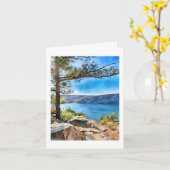 Carte Marla's Devil's Lake Computer Watercolor Painting  (Fleur jaune)