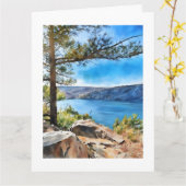 Carte Marla's Devil's Lake Computer Watercolor Painting  (Fleur jaune)