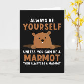 Carte Marmot saying (Fleur jaune)