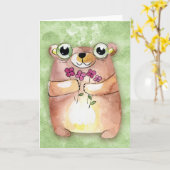 Carte Marmotte  (Fleur jaune)