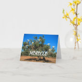 Carte Maroc| Chèvres amusantes dans les arbres (Fleur jaune)