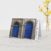 Carte marocaine de joyeux anniversaire de portes (Fleur jaune)