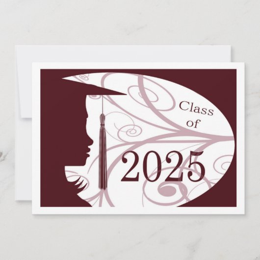 Carte Maroon et Silhouette blanche 2025 (Devant)