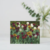 Carte Maroon et Tulipes Jaunes Florales colorées (Debout devant)