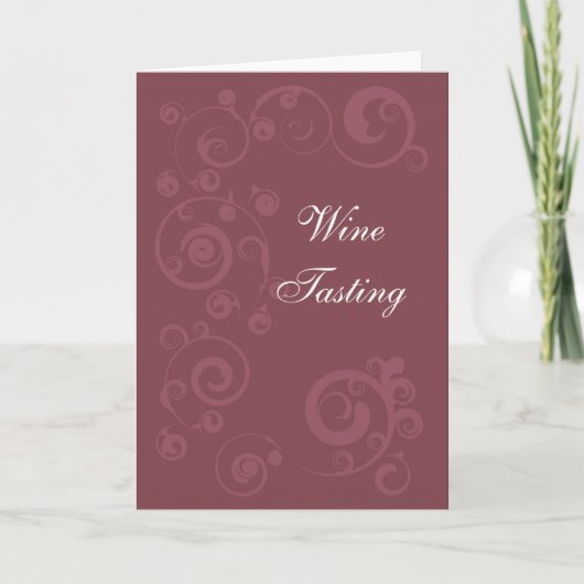 Carte Maroon Swirls (Devant)