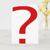 Carte Marque de question (Fleur jaune)