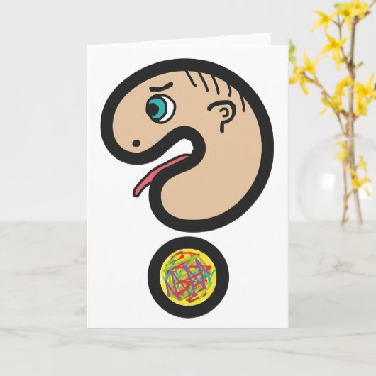 Carte Marque de question (Fleur jaune)