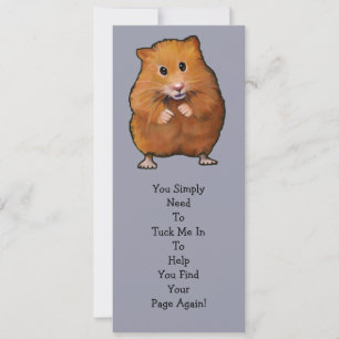 Carte MARQUE DU LIVRE HAMSTER : "Tuck Me In"
