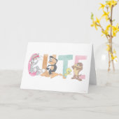 Carte marque-mot LOONEY TUNES™ (Fleur jaune)