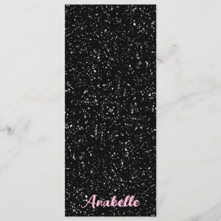 Carte Marque-page personnalisé à taches noires et blanch